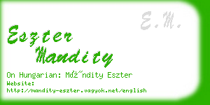 eszter mandity business card